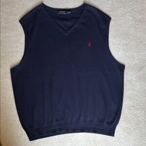 Polo by Ralph Lauren Blue V-Neck Sweater